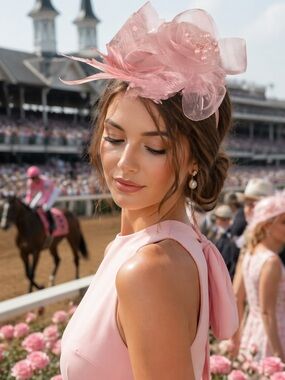 Elegant Pink Fascinator Headband